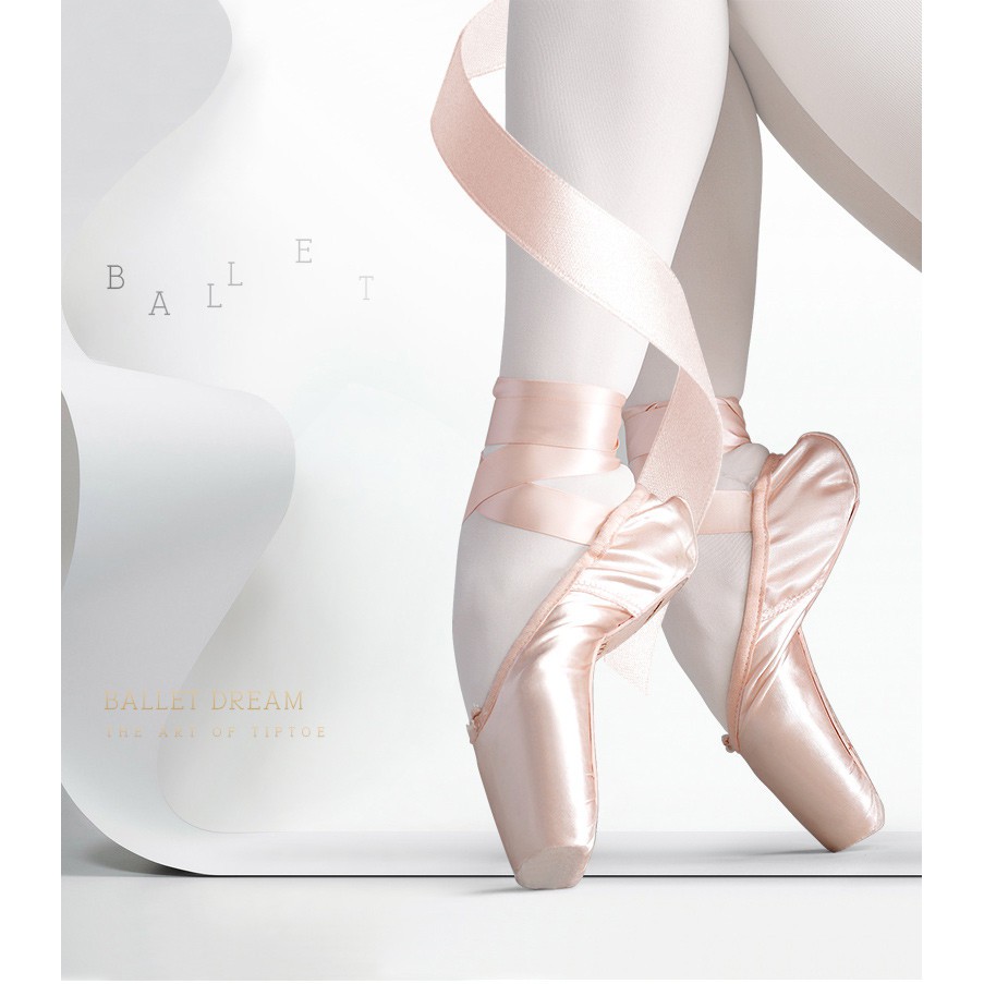 [READY STOCK] FREE BOX &amp; POUCH - POINTE SHOES ORIGINAL DAYDANCE SEPATU BALET BALLET POINT SHOE BALERINA PROFESIONAL SHANK TOE SATIN WIDE BOX TAPERED