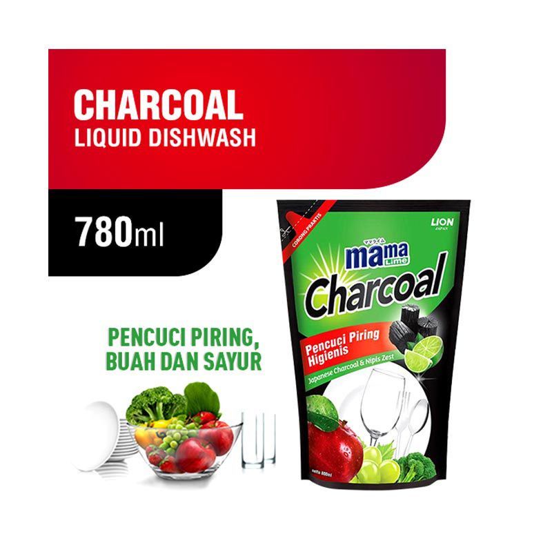 Mama Lemon Charcoal Liquid Dishwash - Mamalemon Sabun Cuci Piring Pencuci Piring - Mama Lime Cairan Pencuci Piring