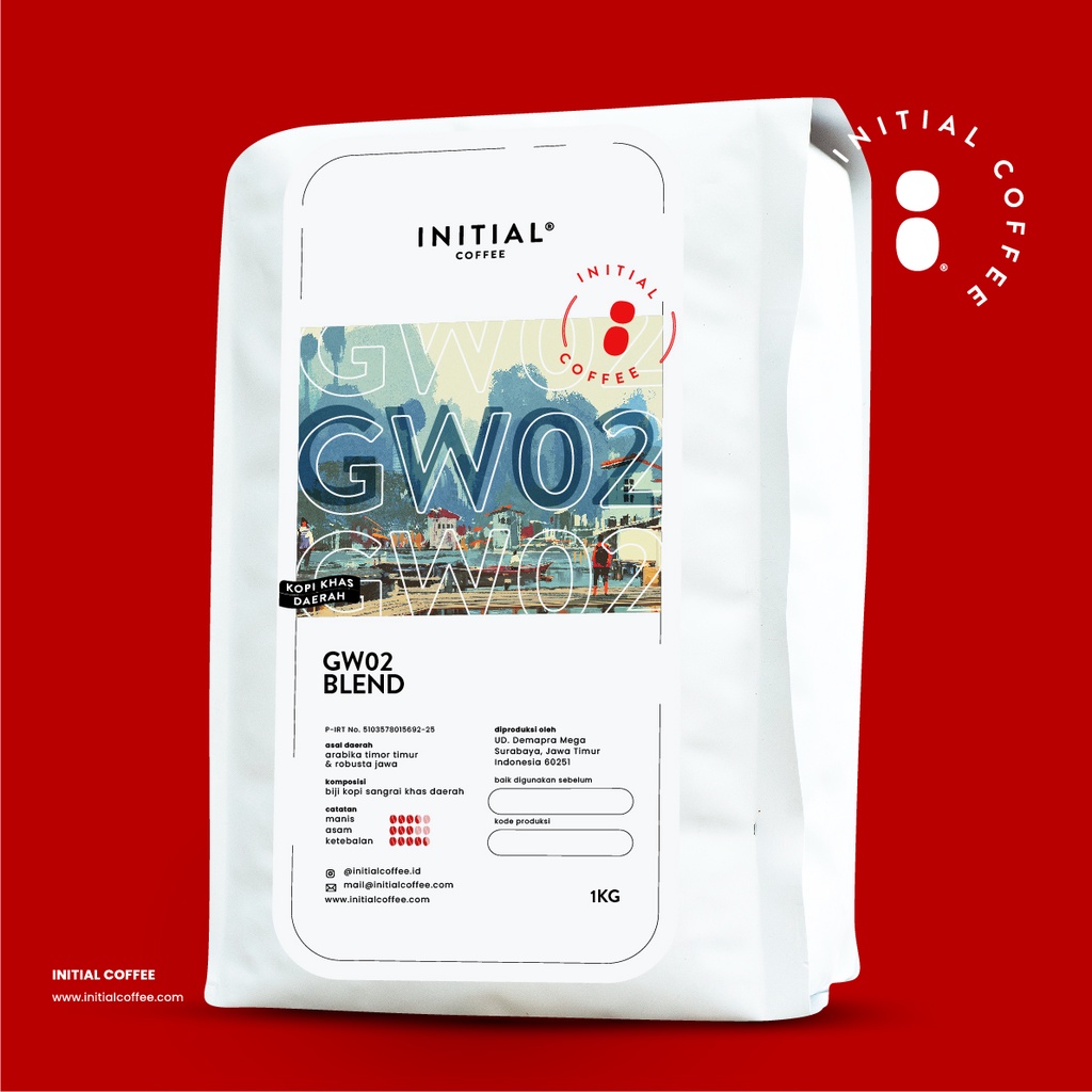 

Kopi Housblend GW02 - Initial Coffee Roaster - Biji utuh/Bubuk