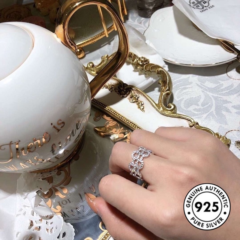 Cincin Rantai Berlian Bahan S925 Silver Untuk Wanita