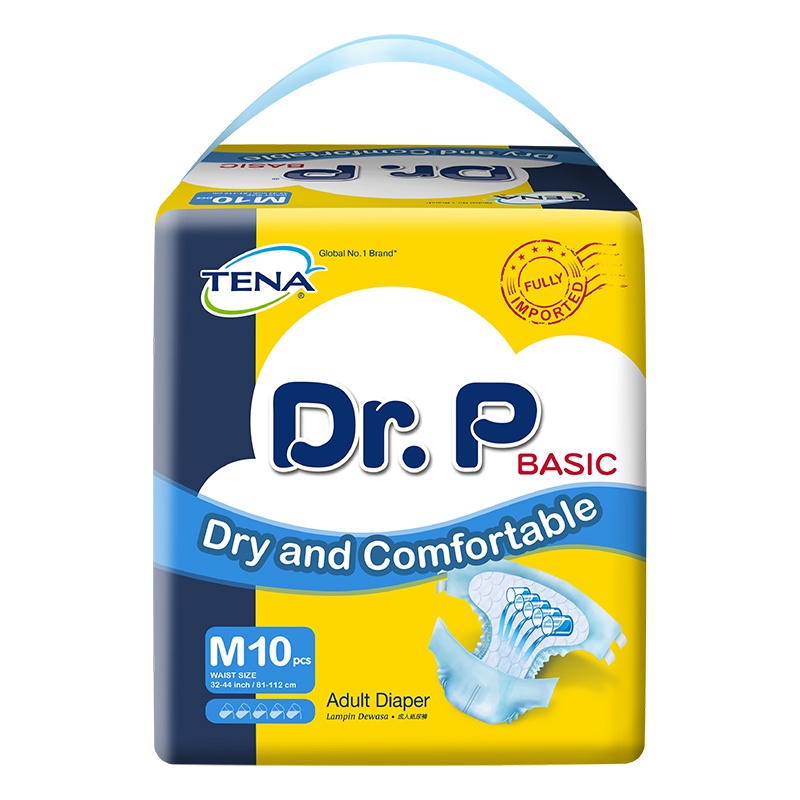 Dr. P by TENA Basic M10 - Dr.P Popok Dewasa Basic by TENA M 10