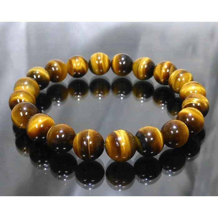 [Bayar di Tempat] Gelang Pria Wanita Batu Natural Tiger Eye 8MM