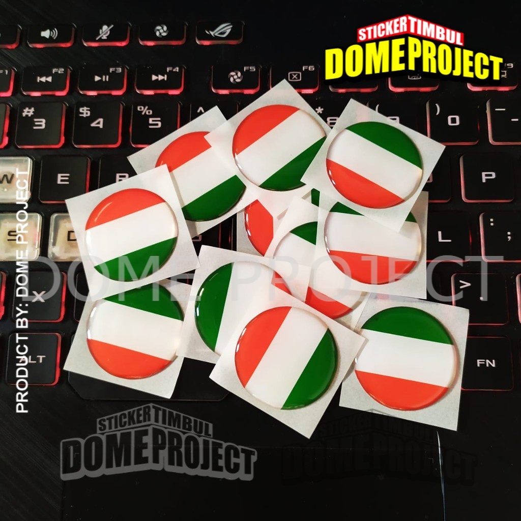 STIKER MOTOR EMBLEM 3D LOGO ITALI ITALY KALIPER REM AKSESORIS YAMAHA HONDA SUZUZI KAWASAKI AESTHETIC KEREN