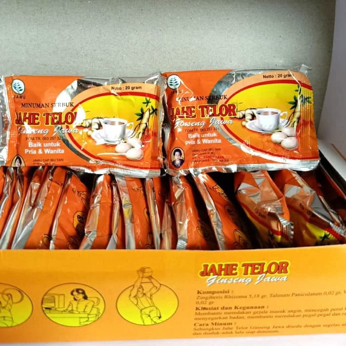 

PROMO Minuman Serbuk Herbal Jahe Telor Ginseng Jawa Isi 20 Sachet MURAH Untuk Kesehatan Bisa COD