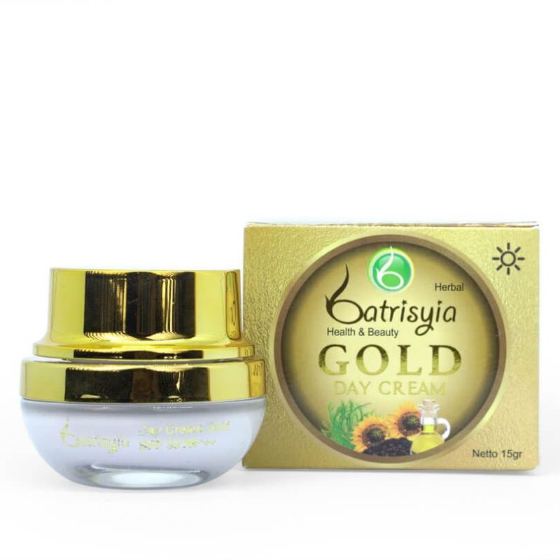 Gold day cream batrisyia herbal alami halal BPOM bisa COD