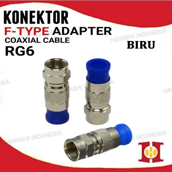 K0nektor Jack Connector F RG 6 Press Compression RG6 Compress PPC EX6 - 10pcs