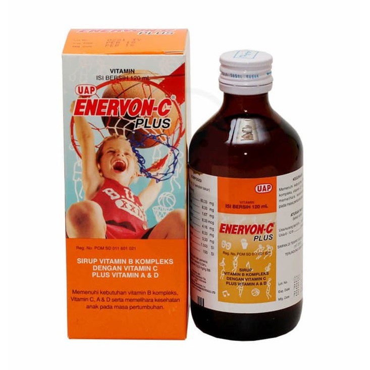 ENERVON-C PLUS SIRUP 120 ML OBAT VITAMIN A VITAMIN B KOMPLEKS UNTUK PERTUMBUHAN ANAK