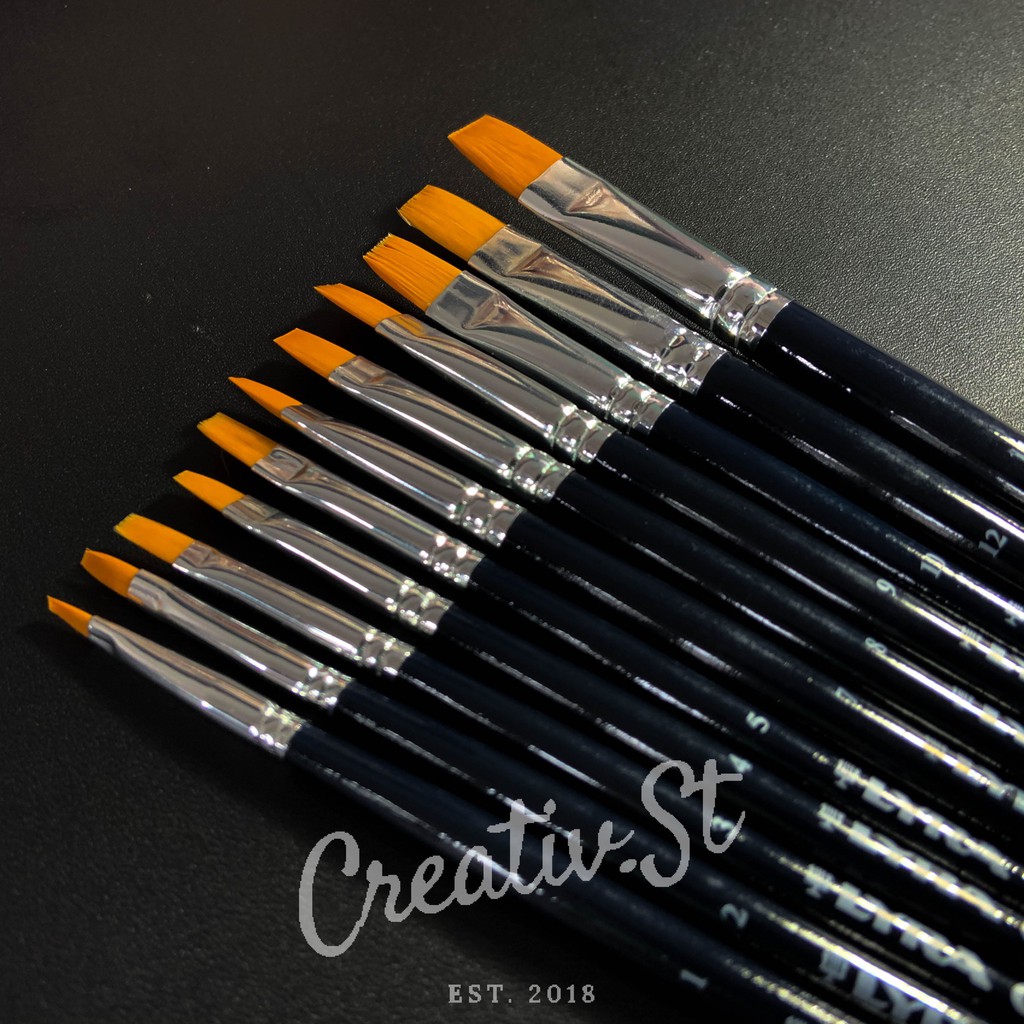Kuas Lukis  Lyra Giotto  FLAT Taklon Art Brush Shopee 