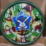 Jam dinding |Jam Dinding PM baret loreng|Jam PM loreng|Wall clock PM