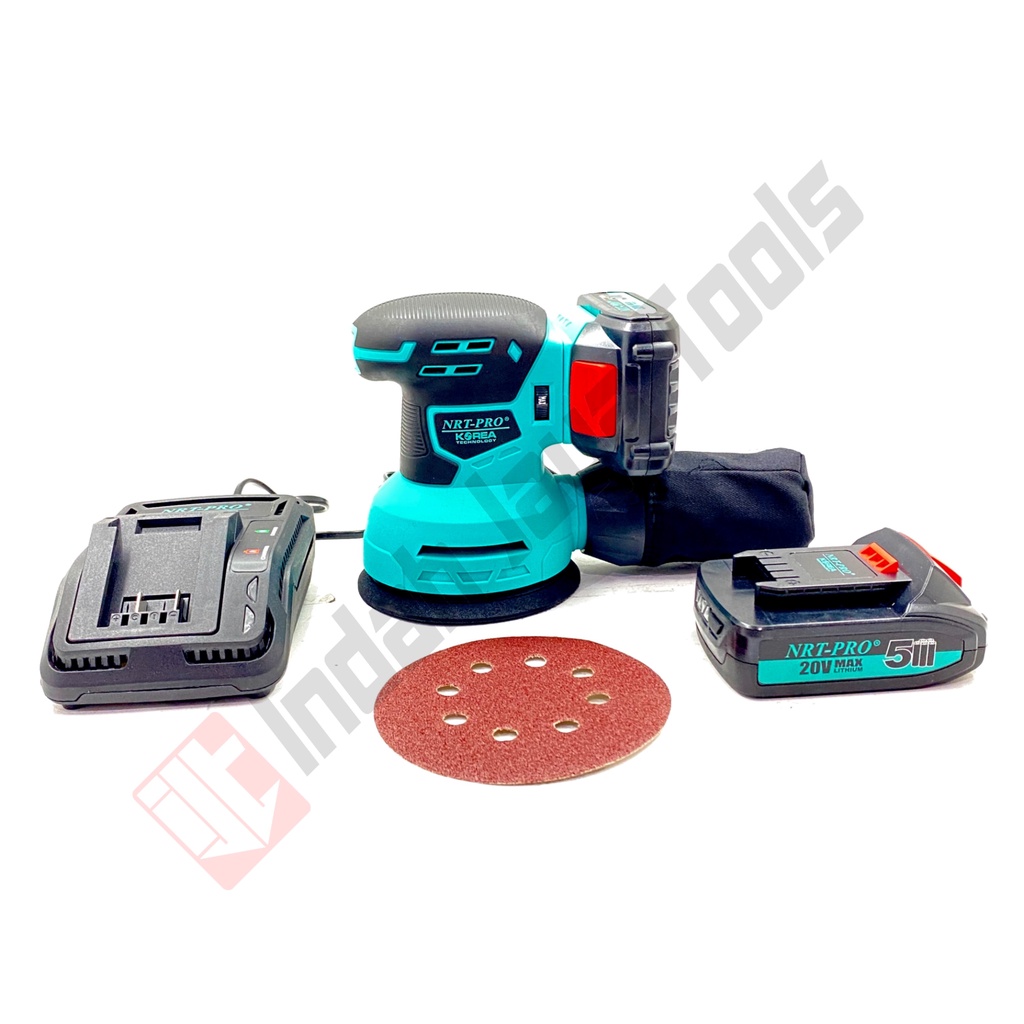 NRT-PRO SV-25 DC Cordless Orbital Sander Mesin Amplas Bulat Baterai