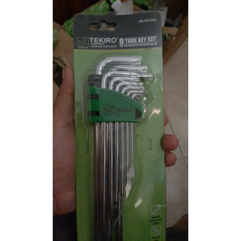 Tekiro kunci L bintang 9pcs original