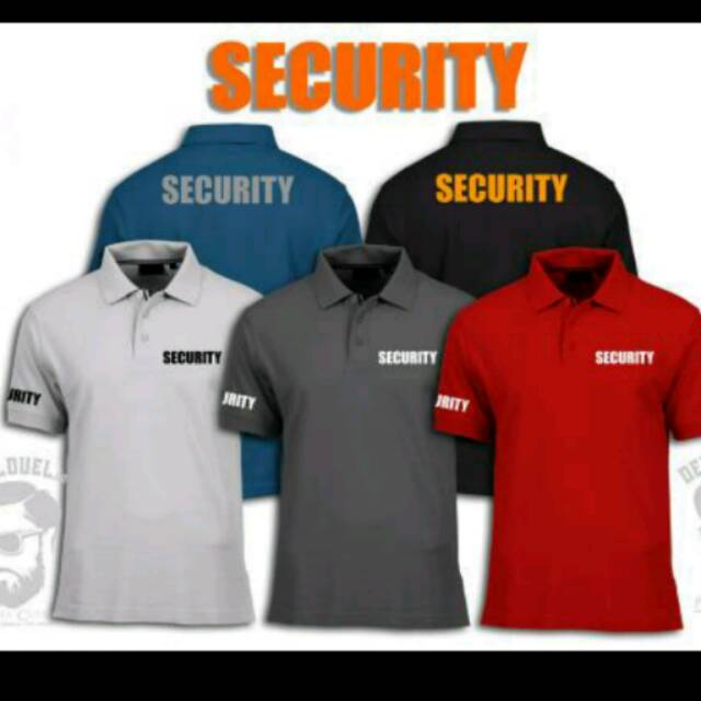kaos kerah/polo shirt keren SECURITY