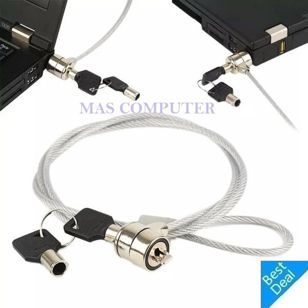 KUNCI LAPTOP MODEL KUNCI / KUNCI LAPTOP MODEL PIN / KUNCI LAPTOP MODEL KEPALA T / KUNCI LAPTOP F&K NOTEBOOK/LAPTOP COMPUTER LOCK KUNCI DAUBEL-1