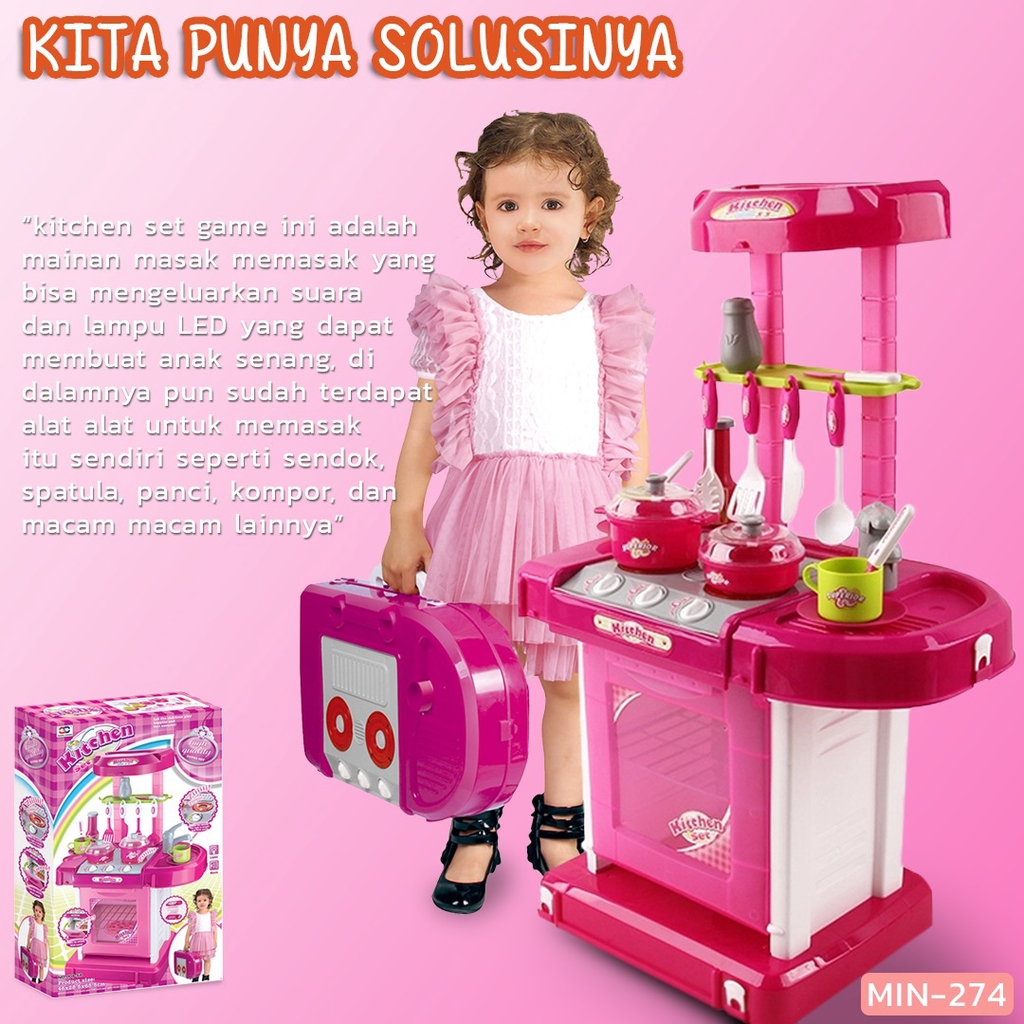 KITCHEN SET GAME Mainan Anak Kitchen Set Koper Masak Masakan