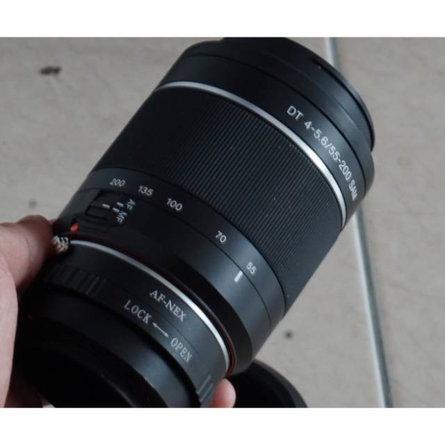 Lensa tele 55-200 mm sony mirrorless a200 a5000 a5100 a6000 sony nex dll