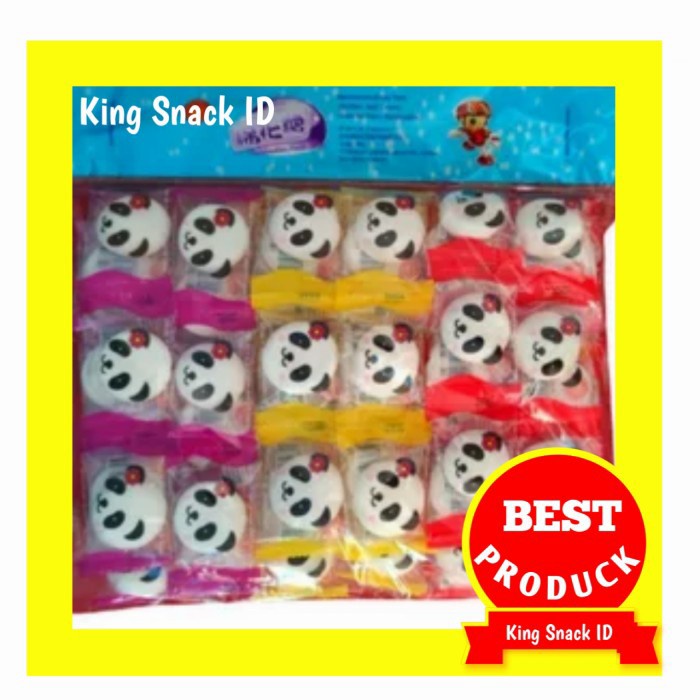 

1 PACK PERMEN MARSHMELLOW PANDA ISI 72 PC / PERMEN KAPAS GAMBAR PANDA