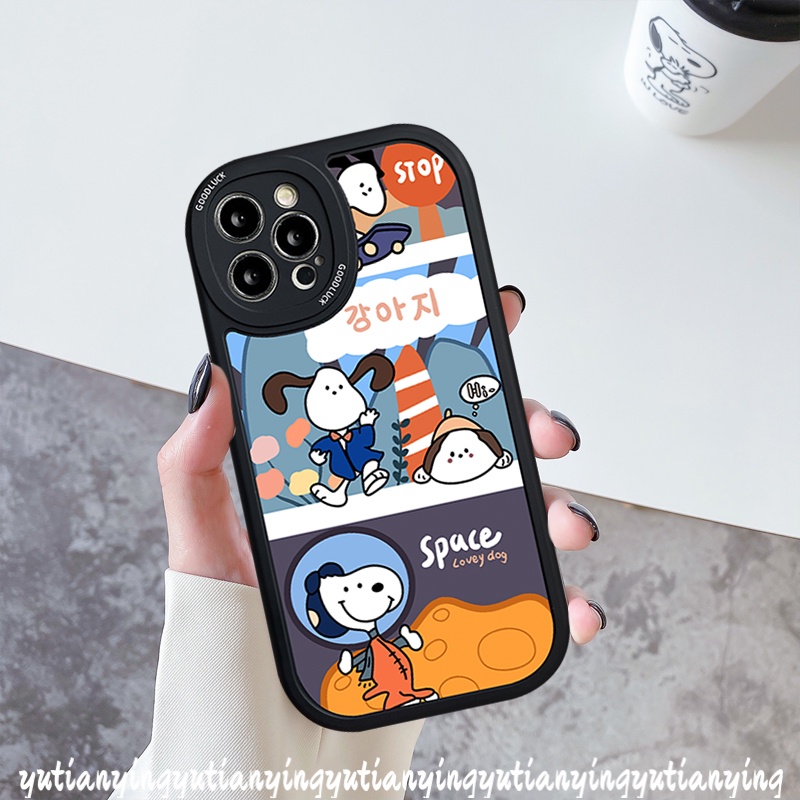 Soft Case TPU Motif Kartun Snoopy Untuk IPhone 11 12 13 Pro Max 7Plus 8Plus XR 6 6s Plus 7 8 Plus X XS Max 11Pro Max SE 2020