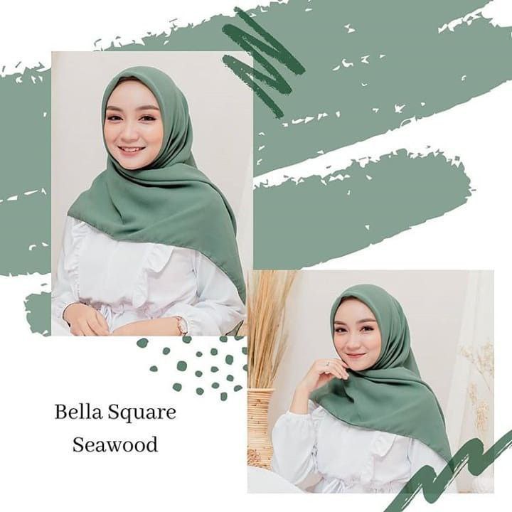 Hijab Segi Empat Polos Bella Square - Jilbab Muslim Bela Squer Kerudung Murah Bella Kerudung Terbaru - Warna Lengkap - Toko Hassanah