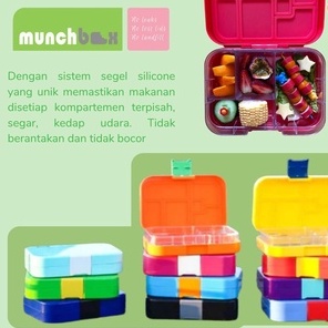 Munchbox Lunchbox Leakproof Midi 5 / Munch Box Lunch Box Kotak Makan Bekal Sekolah Kantor