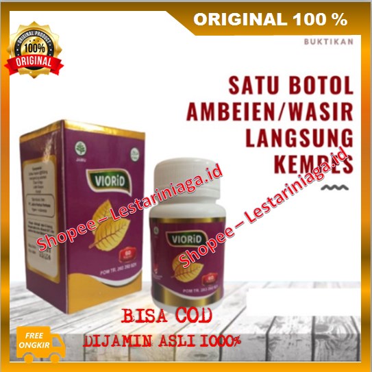 Viorid Kapsul Obat Ambeien Wasir Herbal Alami Paling Ampuh ORIGINAL BPOM