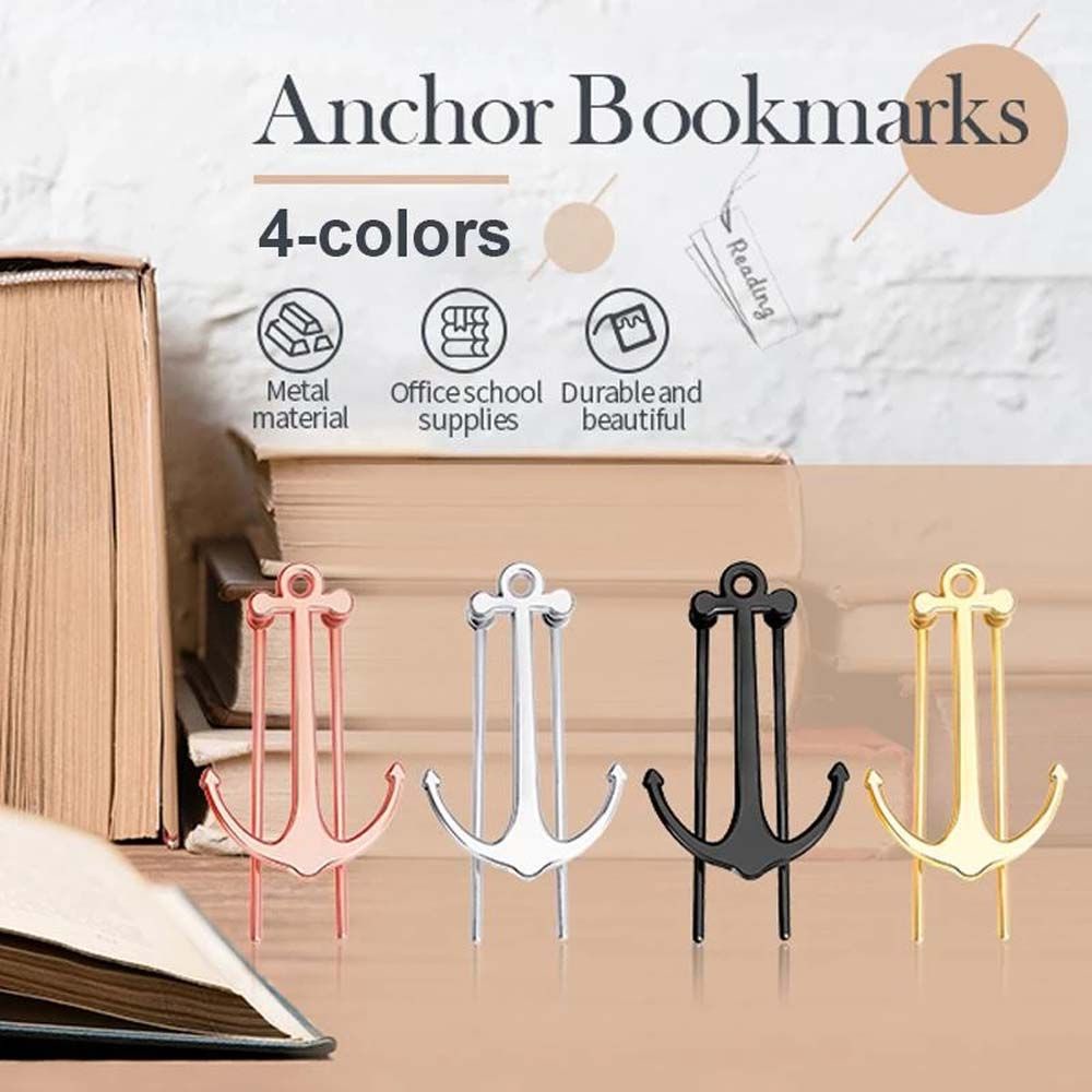 ELEGANT Creative Dual Use Bookmark School Supplies Automatic Fixed Bookmark Metal Page Holder Reading Students Office Supplies Gifts Stationery Page Clip/Multicolor