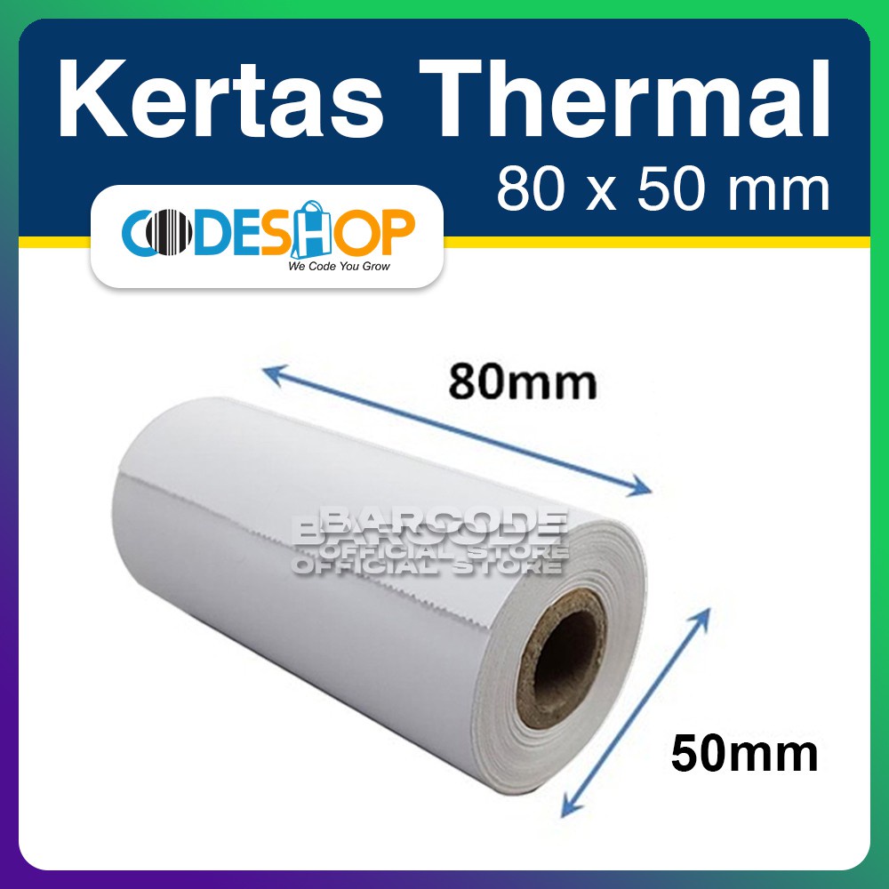 KERTAS THERMAL CODESHOP 80X50MM