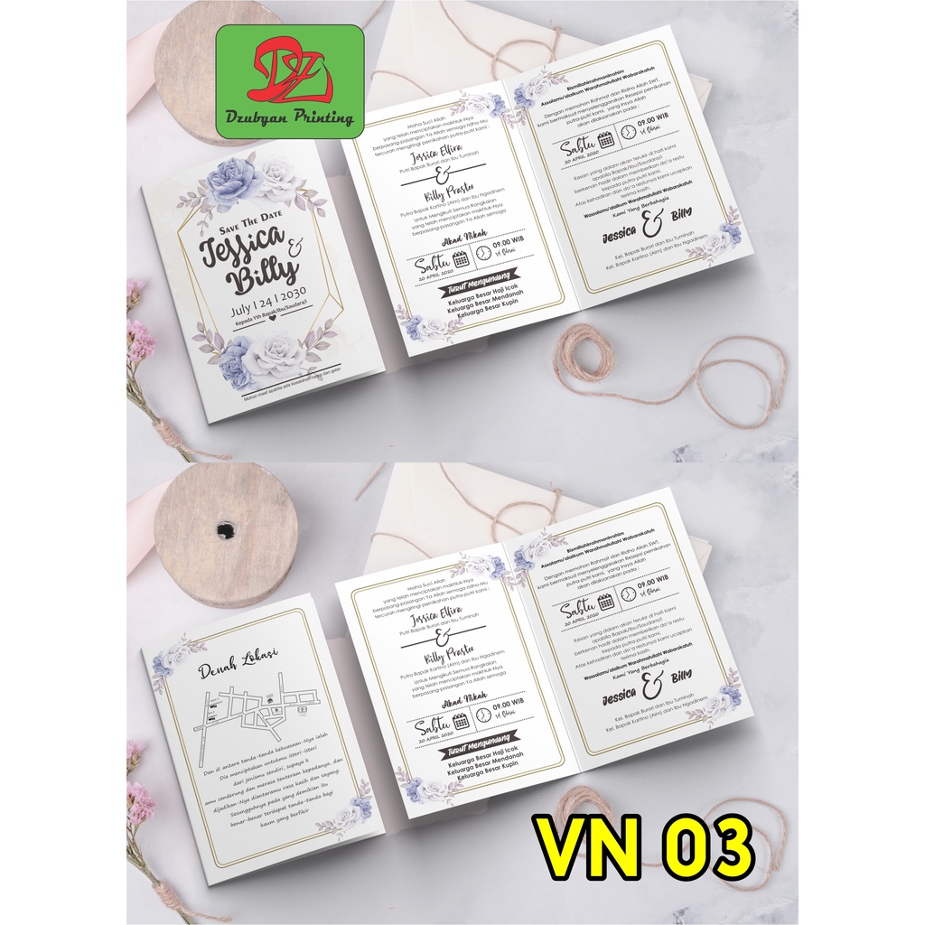 UNDANGAN PERNIKAHAN  VINTAGE  (foto)  Tanpa Minimal Order*  elegan, Murah, Proses  satu hari jadi, Tebal, Banyak Gratisnya-03