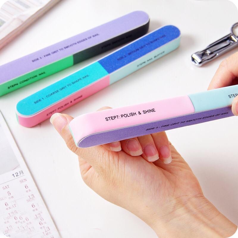 Nail Buffer 7 Sisi Kikir Pengasahan Pengilap Pengasah Asahan Kuku Manicure Manikur RO3