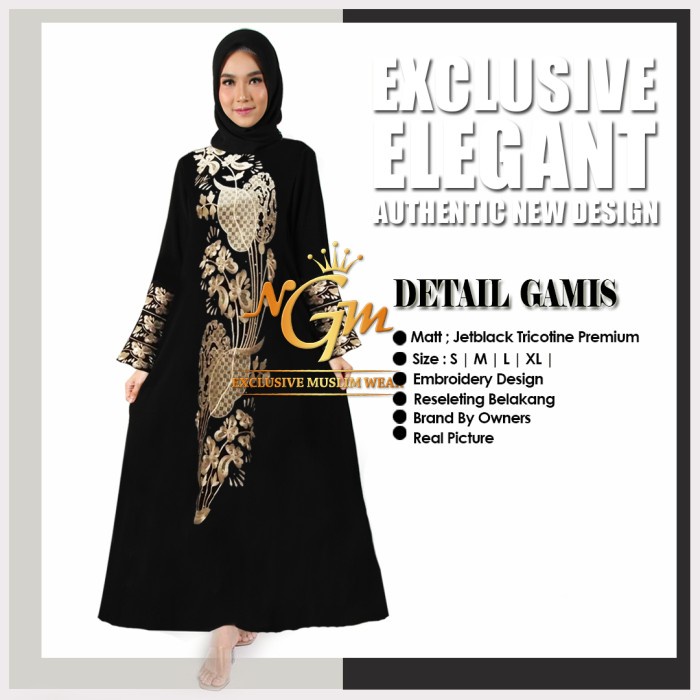 BAJU LEBARAN GAMIS BUSANA MUSLIM WANITA MODERN ORIGINAL TERBARU 2021