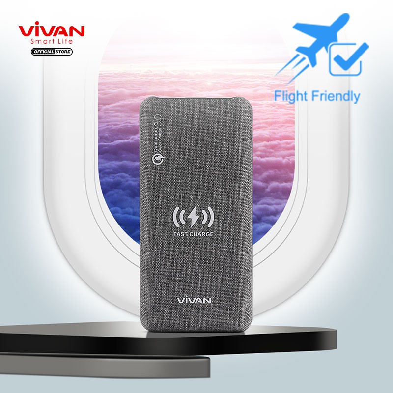 Powerbank Wireless Charging VIVAN Real Mah 10000mAh Power Bank Fast PD+QC3.0 Original Resmi VPB-W10 W10 VPB-W11 W11 VPB-W12 W12