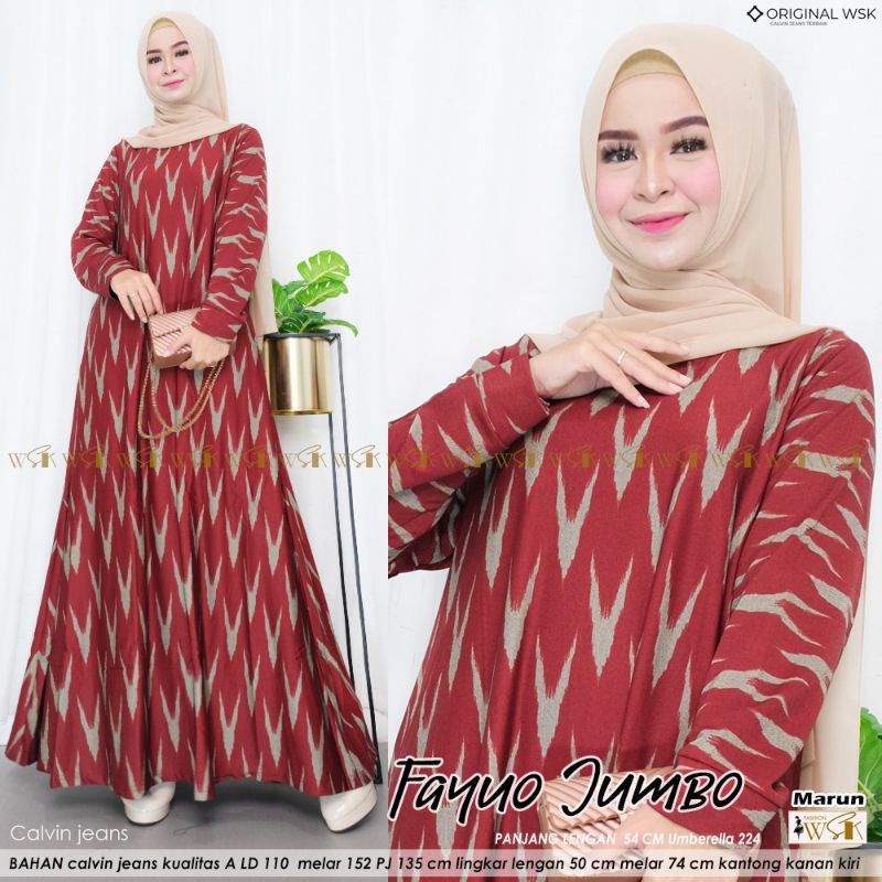 GAMIS WANITA TERBARU Fayuo dress Standar/Jumbo matt Calvin Jeans dres wanita harian lebaran pesta ko