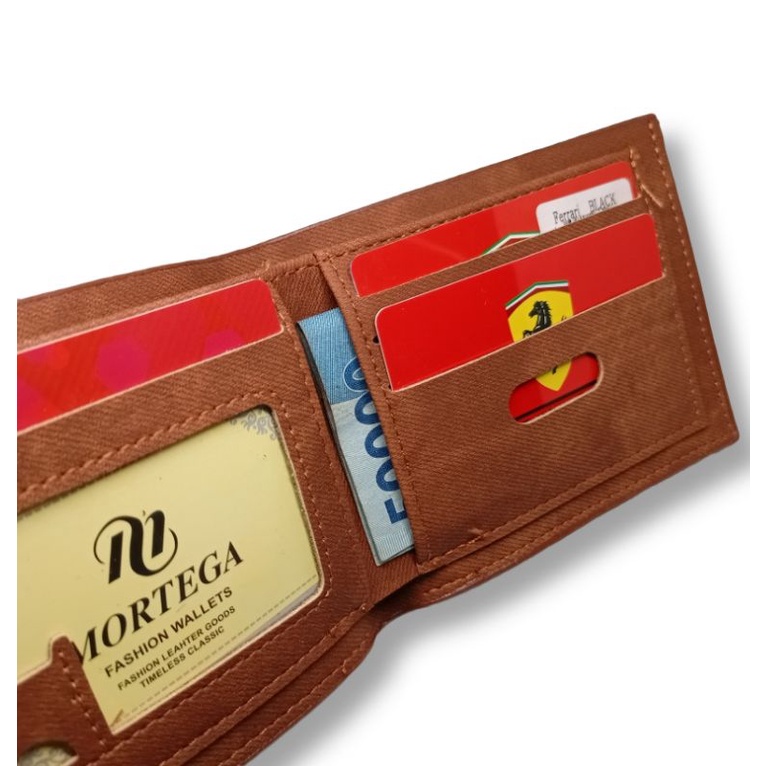 Dompet kulit lipat . Dompet pria mortega M-1728