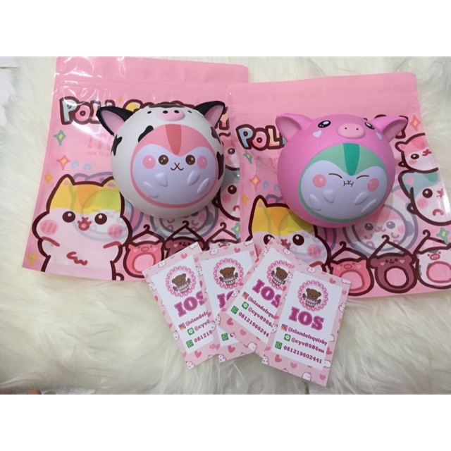 Squishy jumbo fat fat poli cosplay costplay poly lisenced rare original soft slow tag rising cute