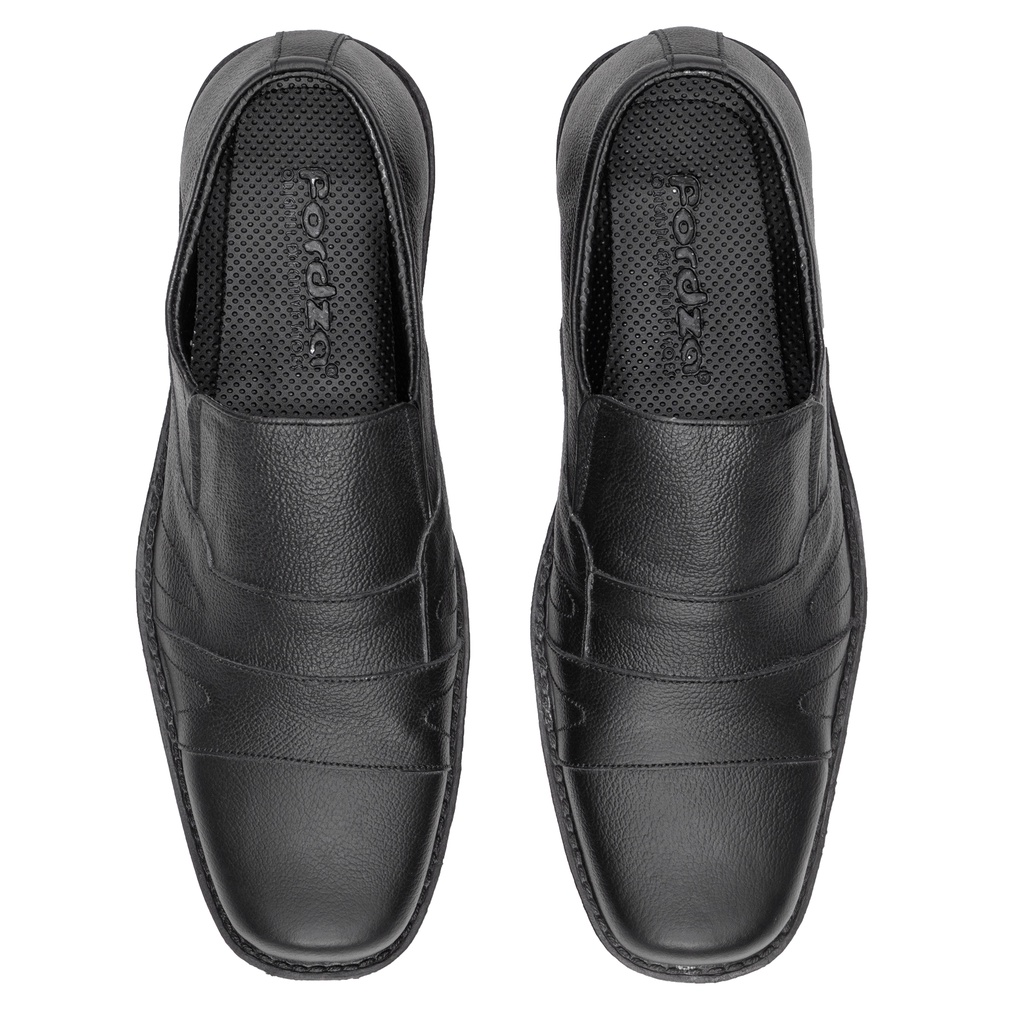 Sepatu Pantofel Pria Formal Kulit Asli Slip On Murah 7603