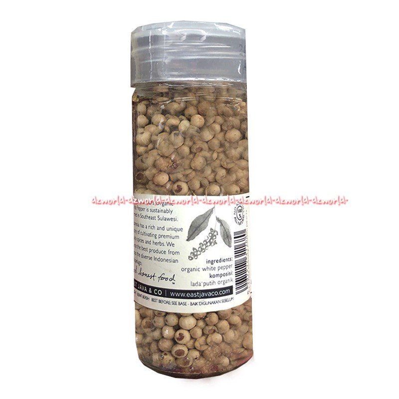 East Java 45gr Organic Whole White Pepper Kendari Sulawesi Bumbu Merica Putih Bulat Eastjava East jawa