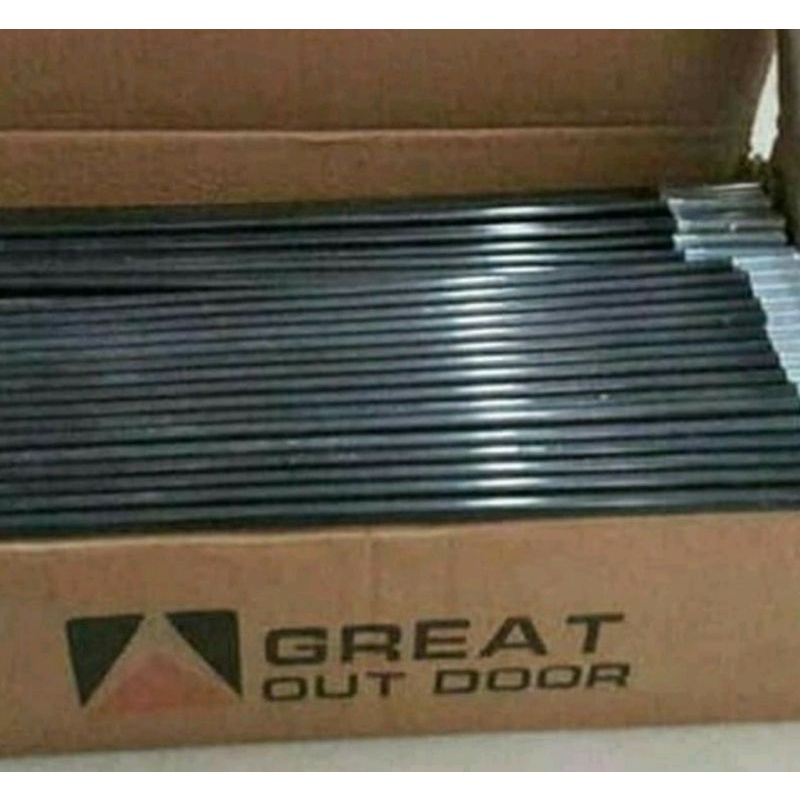 Frame frem tenda kapasitas 2 orang  fiber hitam kuning 6.9mm