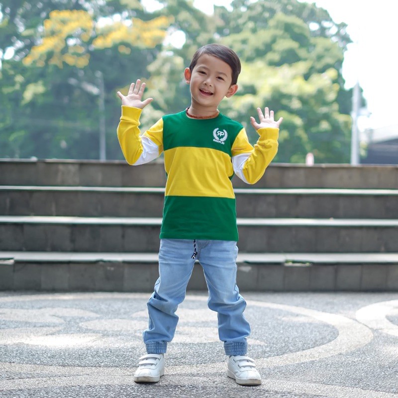 Rickplay Setelan Anak Laki Laki - Baju Panjang Set Celana Joger Jogger Lakilaki Usia 4 6 8 10 Tahun