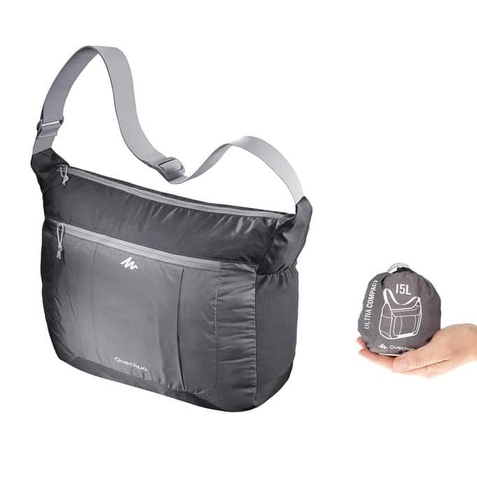 TAS SLEMPANG COMPACT 15L GREY QUECHUA