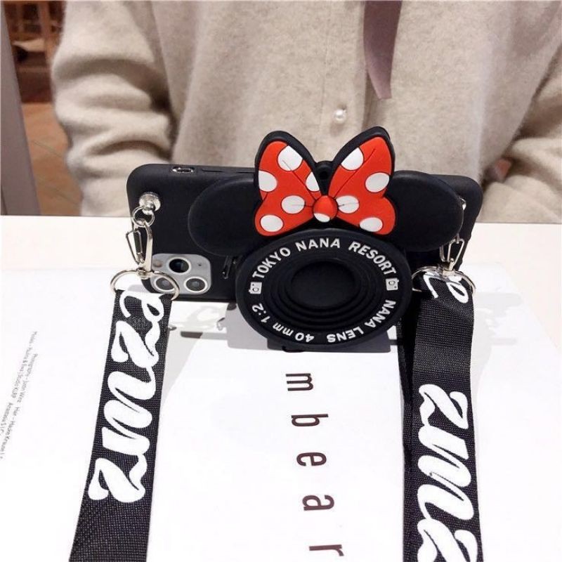 Case Dompet Minnie Camera Y20 Y20s Y20i Y12 Y50 Y30 Y30i Y17 Y15 Y12 Y91 Y93 Y95