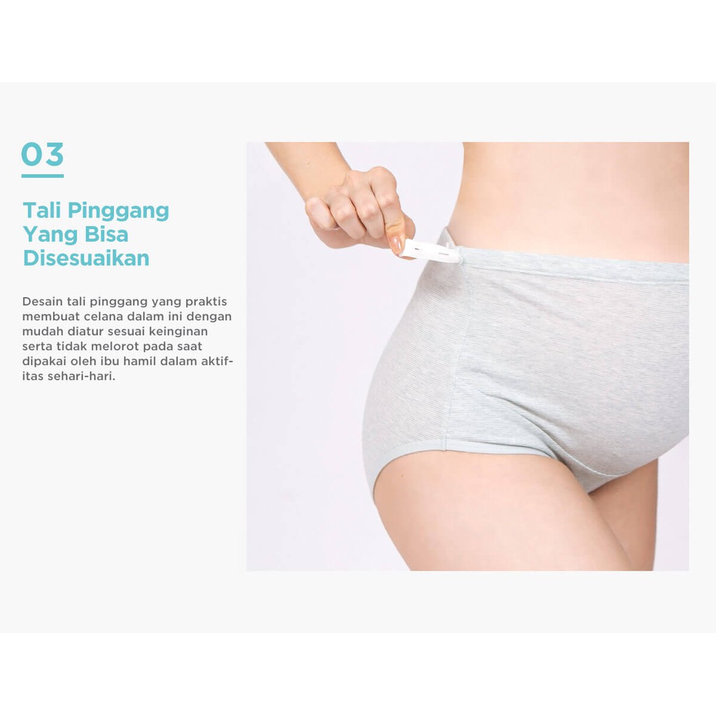 [PROMO] Mooimom High Waist Maternity Brief Celana Dalam Ibu Hamil B99805