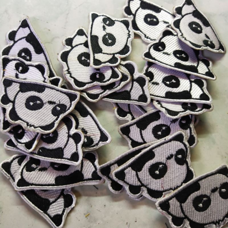 emblem patch bordir panda