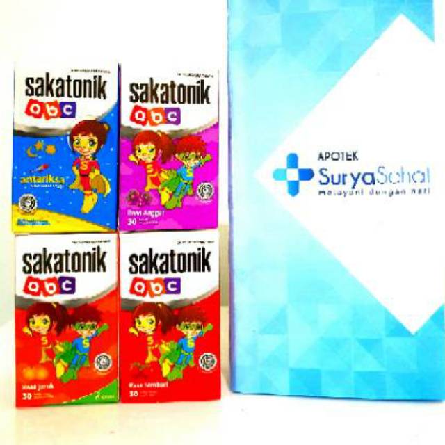 SakatoniK ABC isi 30 tablet hisap rasa Jeruk - Tutti Fruti - Strawberry - Anggur