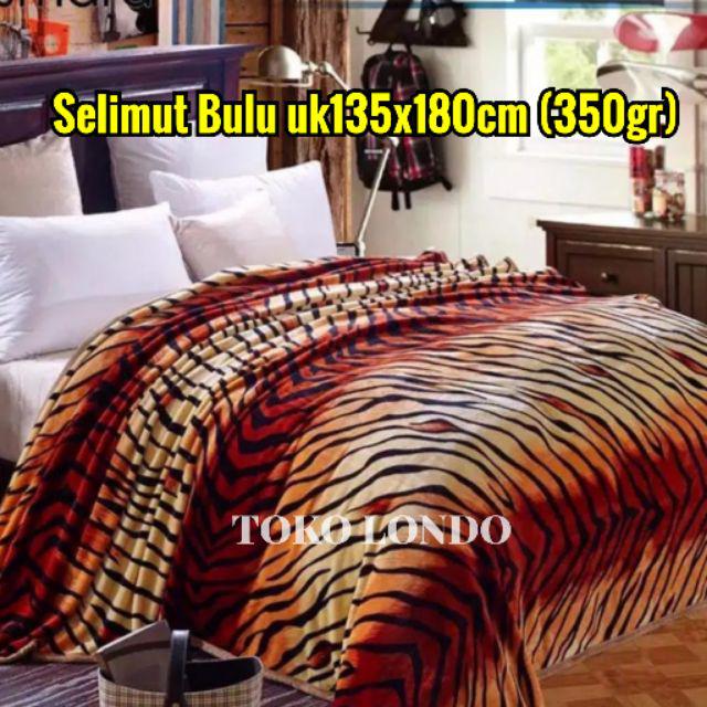 [TERMURAH] SELIMUT DEWASA Selimut Bulu Motif Garis2 Abstrak Bunga2 MMC Uk135x180 HALUS LEMBUT 350gr-Tiger Stripes