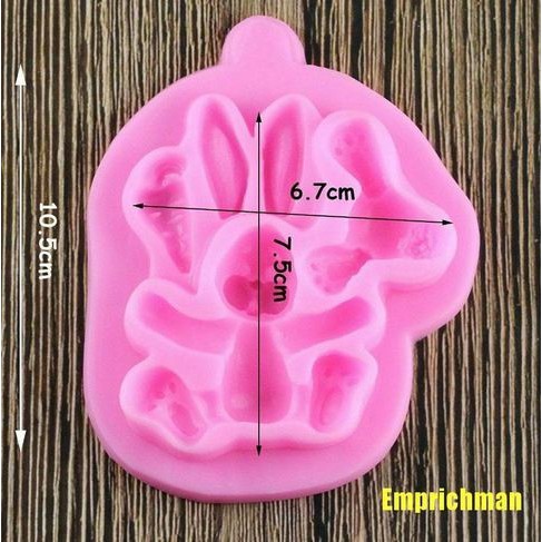 3D Silicone Mold Fondant Cake Decoration - Cartoon Rabbit