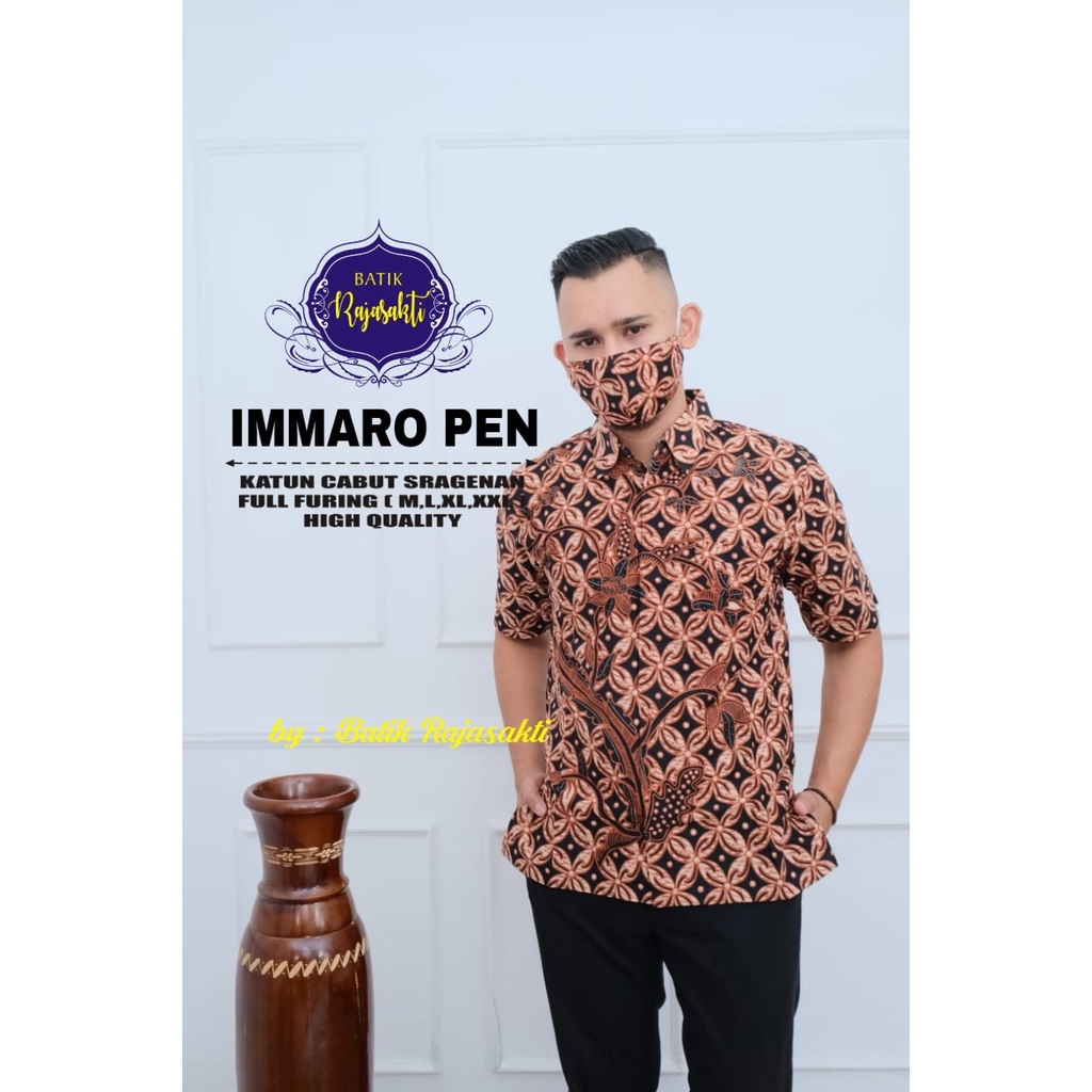 IMMARO RAJASAKTI KEMEJA BATIK PRIA SOLO LENGAN PENDEK PANJANG LAPIS FURING PREMIUM FAWWAZ FEBIANDRO GAGAH PERKOSO GAJAHSORA GALING INDAH GALING MERAH BURUNG BERSUA GALING MEWAH GANDRAWATI GANJAR BORNEO GARUDA ABSTRAK GATOTKACA GIANDRA 2 GIANDRA GUNUNGAN