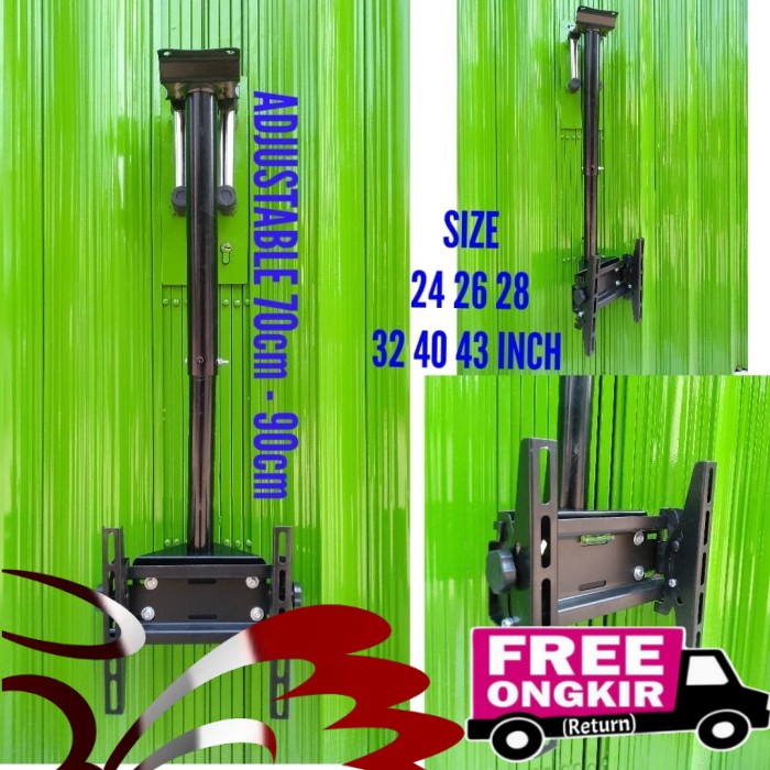 BRACKET TV GANTUNG PLAFON 43 40 32 28 24 INCH SUPER PREMIUM MODEL