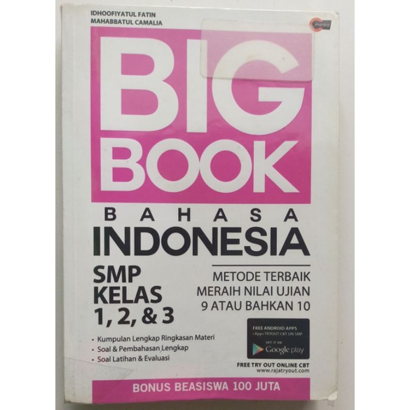 BIG BOOK BAHASA INDONESIA SMP KELAS 1,2 & 3