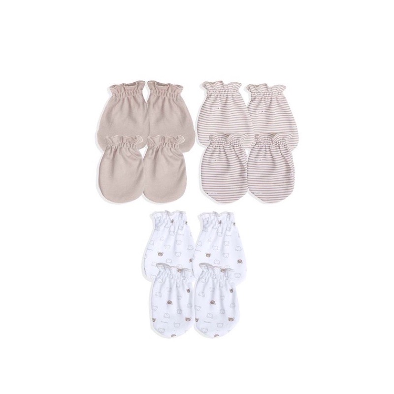 Set Sarung Tangan &amp; Kaki Fluffy NB Perlengkapan Bayi Baru Lahir