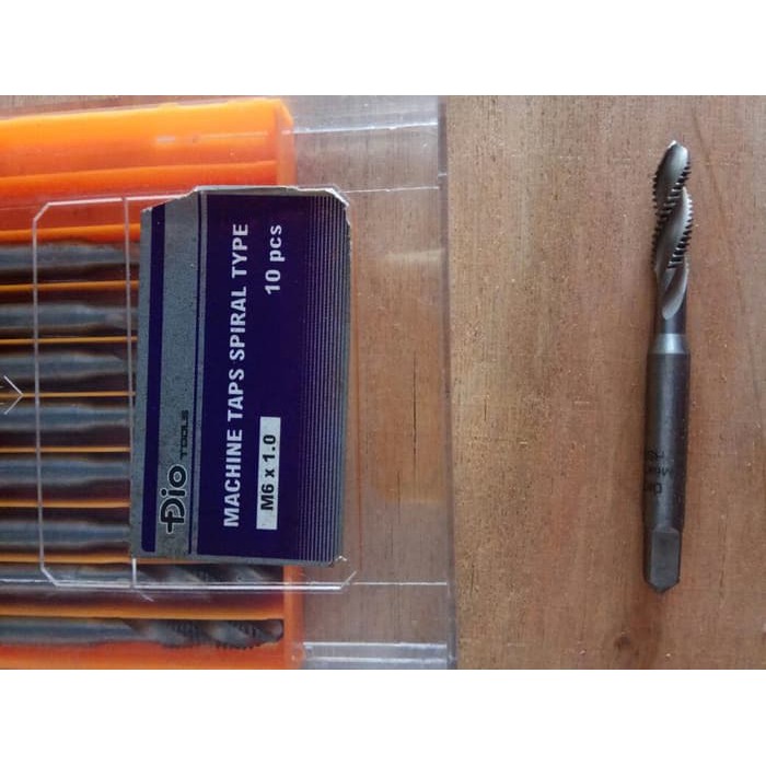 Tap Mesin Hss M6 / Machine Tap Spiral Dio Tools M6X1,0