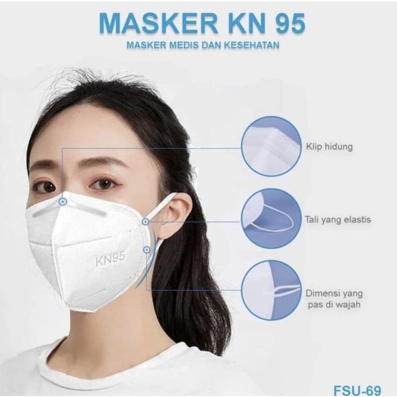 masker kn95 5 pyl 100pcs